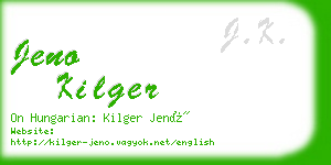 jeno kilger business card